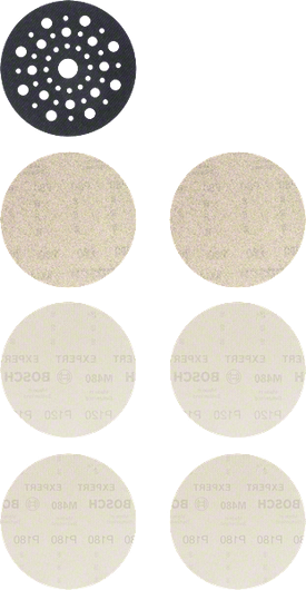 Startovací sada Bosch EXPERT M480, sada brusných kotoučů 125 mm.