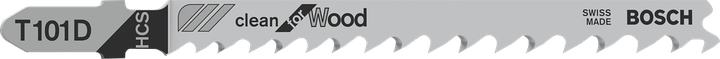 Pilový list Bosch T101D pro čisté řezání dřeva.