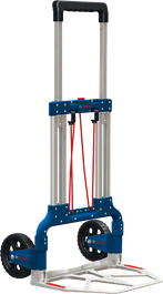 Skládací ruční vozík Bosch Aluminium Caddy pro snadnou přepravu.