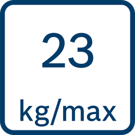  Maximální nosnost výrobku je 23 kg