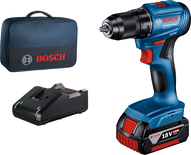 Akumulátorová vrtačka Bosch GSR 185-LI s nabíječkou a kufrem.