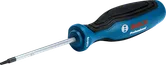 Šroubovák Bosch T10x75 s ergonomickou modrou rukojetí.