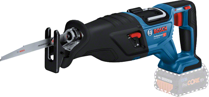 Pila ocasní Bosch GSA 18V-28 s baterií ProCORE 5,5 Ah.