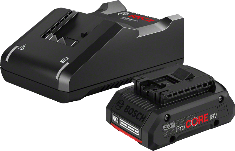 Sada baterie a nabíječky Bosch ProCORE18V 4,0Ah.