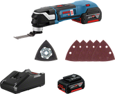 Akumulátorové multifunkční nářadí Bosch GOP 18V-28 s příslušenstvím.