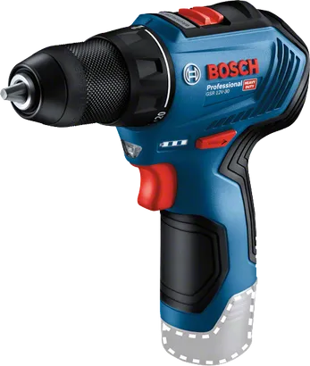Akumulátorová vrtačka Bosch GSR 12V-30 s kovovým sklíčidlem.