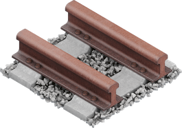 Železniční koleje.