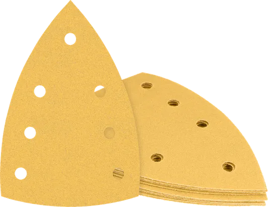 Brusné listy Bosch Delta pro multifunkční nástroj, šestiděrové provedení.