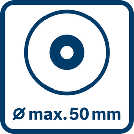  Průměr kotouče max. 50 mm
