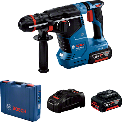 Vrtací kladivo Bosch GBH 187-LI s 18V sadou baterií.