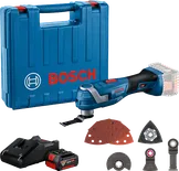 Sada akumulátorového multifunkčního nářadí Bosch GOP 185-LI s příslušenstvím.