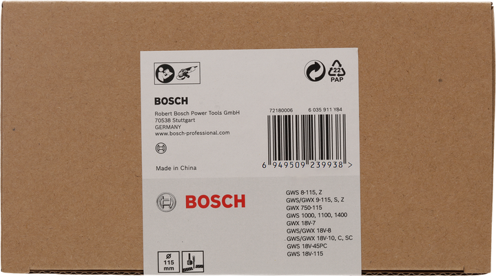 Ochranný kryt proti řezání Bosch 115 mm.