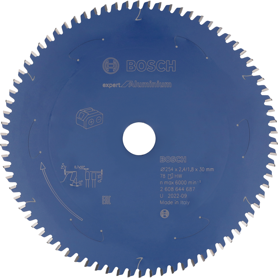 Pilový kotouč Bosch expert na hliník 254×30 mm.