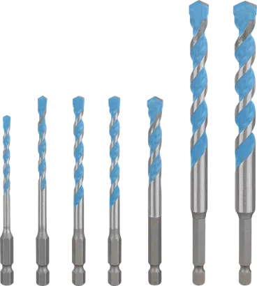 Sada vrtáků Bosch EXPERT HEX-9 Multi Construction, 7dílná.