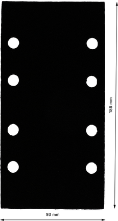 Děrovaný kotouč Bosch 93x186 mm pro brusky.