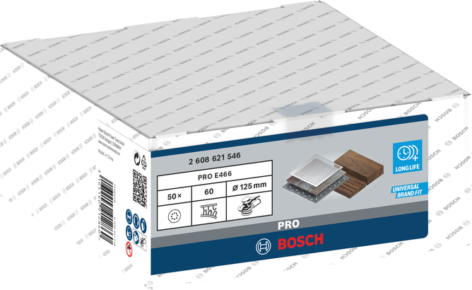 Brusný kotouč Bosch PRO E466 125 mm 50 ks.