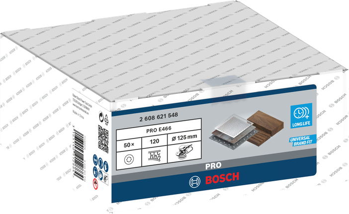 Brusný kotouč Bosch PRO E466 125 mm 50 ks.