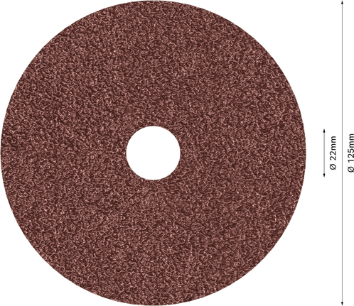 Brusný kotouč Bosch PRO R445 s fíbrovým povrchem, zrnitost 24, 125 mm.