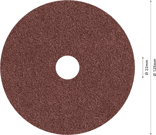 Brusný kotouč Bosch PRO R445 s fíbrovým povrchem, zrnitost 36, 125 mm.