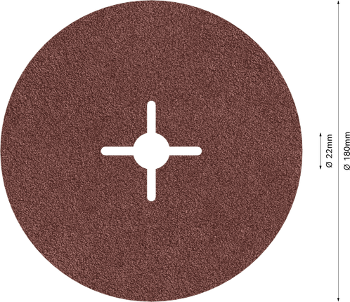Brusný kotouč Bosch PRO R445 s fíbrovým brusným vláknem, 180 mm G36.