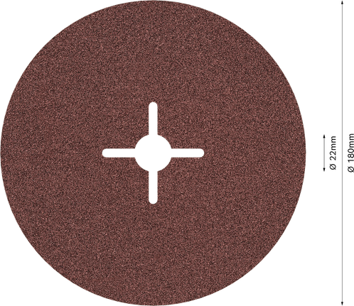 Brusný kotouč Bosch PRO R445 s fíbrovým brusným páskem, zrnitost 40, 180 mm.