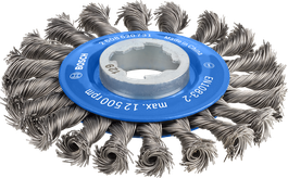 Drátěné kolečko Bosch PRO Metal X-Lock s těžkými rozměry 115 mm.