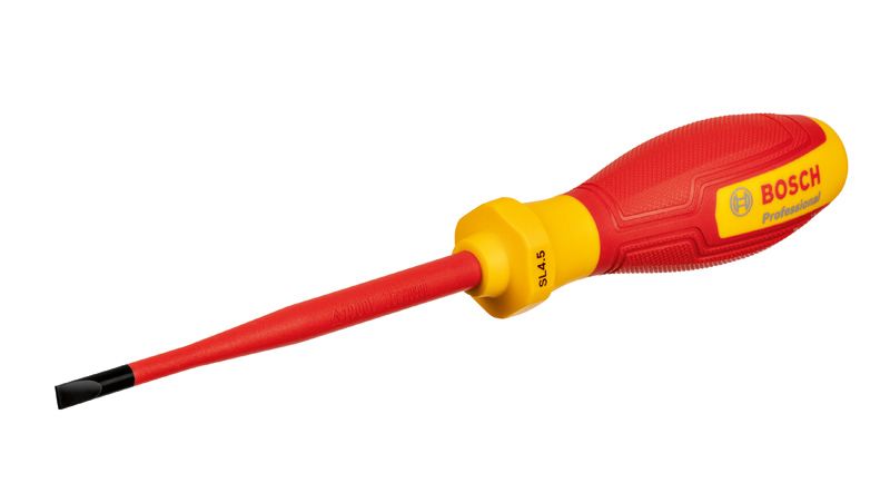 Izolovaný šroubovák Bosch VDE SL4.5 pro elektroinstalační práce.