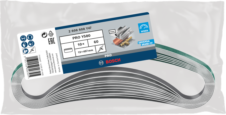 Brusný pás Bosch PRO Y580 13 x 457 mm G60 10 ks.