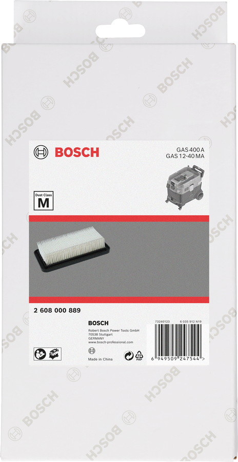 Plochý skládaný filtr Bosch PES.