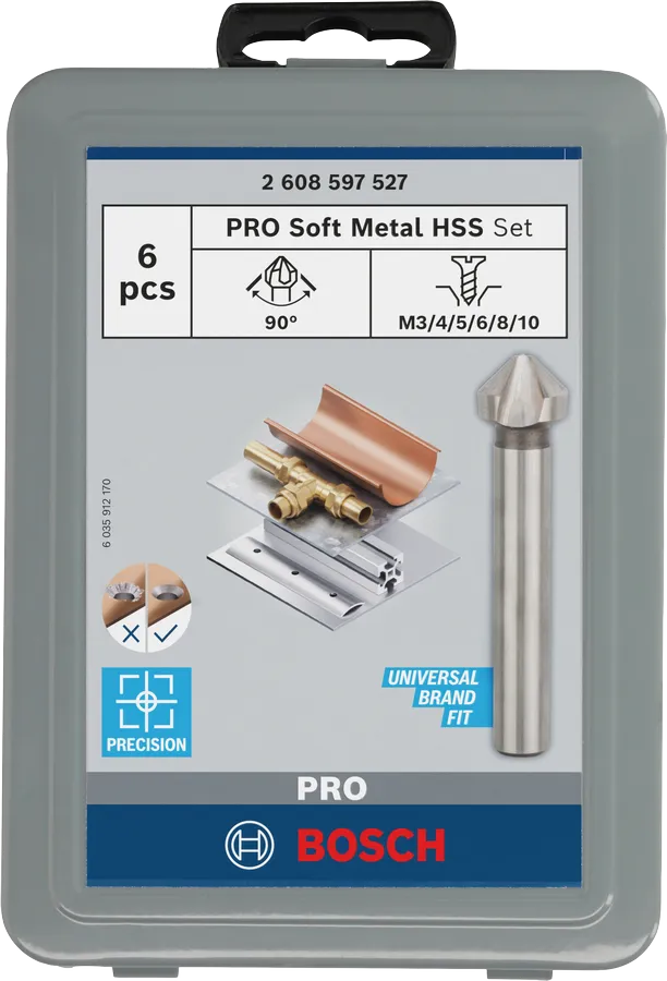 Záhlubník PRO Soft Metal HSS