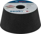 Kuželový brusný hrncový kotouč Bosch PRO Stone G30 na broušení kamene.