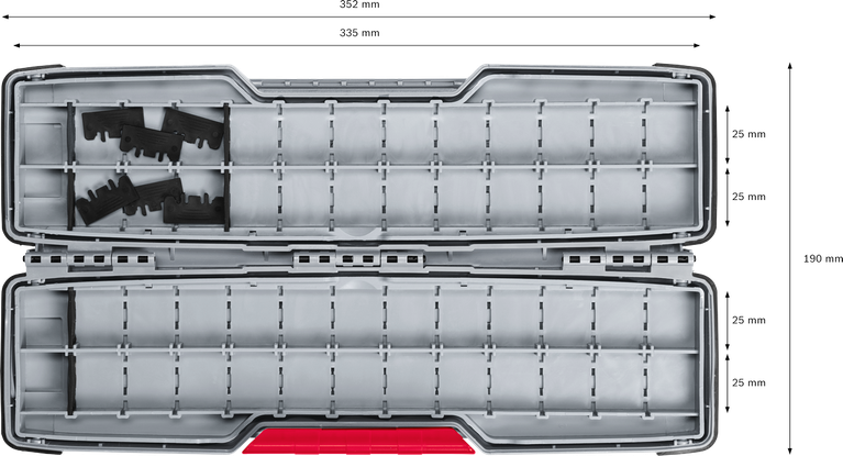 Organizér na příslušenství Bosch PRO Tough Box Large.