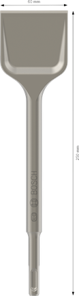 Plochý sekáč Bosch PRO SDS plus-5C, ostří 60 mm.