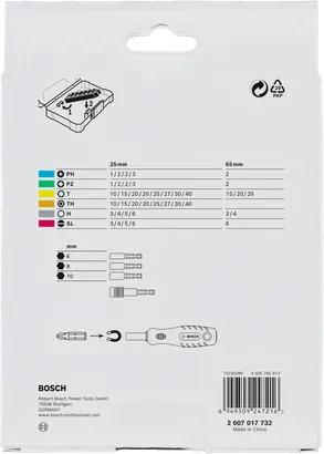 Sada extra tvrdých šroubovákových bitů Bosch 44+1 dílů.