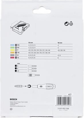 Sada extra tvrdých šroubováků Bosch 44+1 dílů.