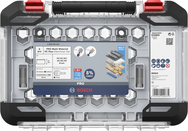 Sada děrových pil Bosch PRO Multi Material, 9dílná.