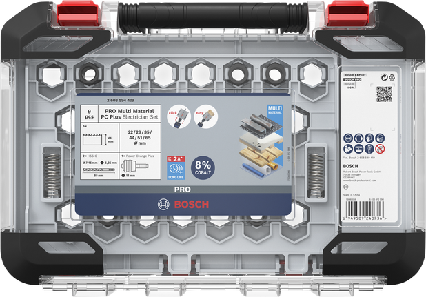 Sada děrových pil Bosch PRO Multi Material, 9dílná.