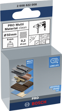 Kartáč na hrnky Bosch PRO Multi Material 50×0,2 mm.