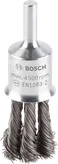 Kovový kartáč Bosch PRO s těžkým koncem a zauzlovaným drátem.