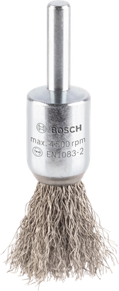 Kartáč Bosch PRO s čistými konci z nerezové oceli, zvlněný drát.