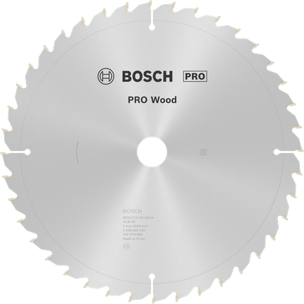 Kotouč do okružní pily Bosch PRO Wood 305 mm T40 na dřevo.