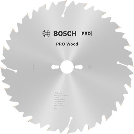 Kotouč do kotoučové pily Bosch PRO Wood 300 mm pro rychlé řezání.