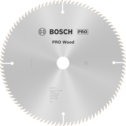 Pilový kotouč Bosch PRO Wood 254 mm pro přesné řezání dřeva.