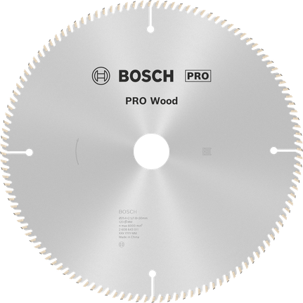 Kotouč do okružní pily Bosch PRO Wood, 254 mm, 120 zubů.