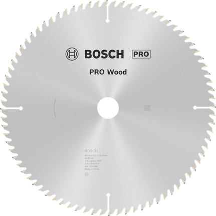 Kotouč do kotoučové pily Bosch PRO Wood 254 mm 80 zubů.