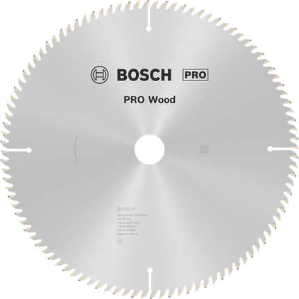 Kotouč do kotoučové pily Bosch PRO Wood, 254 mm, 100 zubů.
