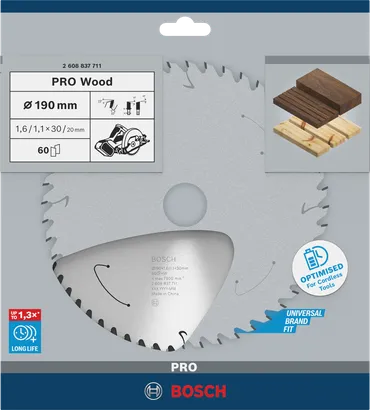 Kotouč do kotoučové pily Bosch PRO Wood 190 mm.