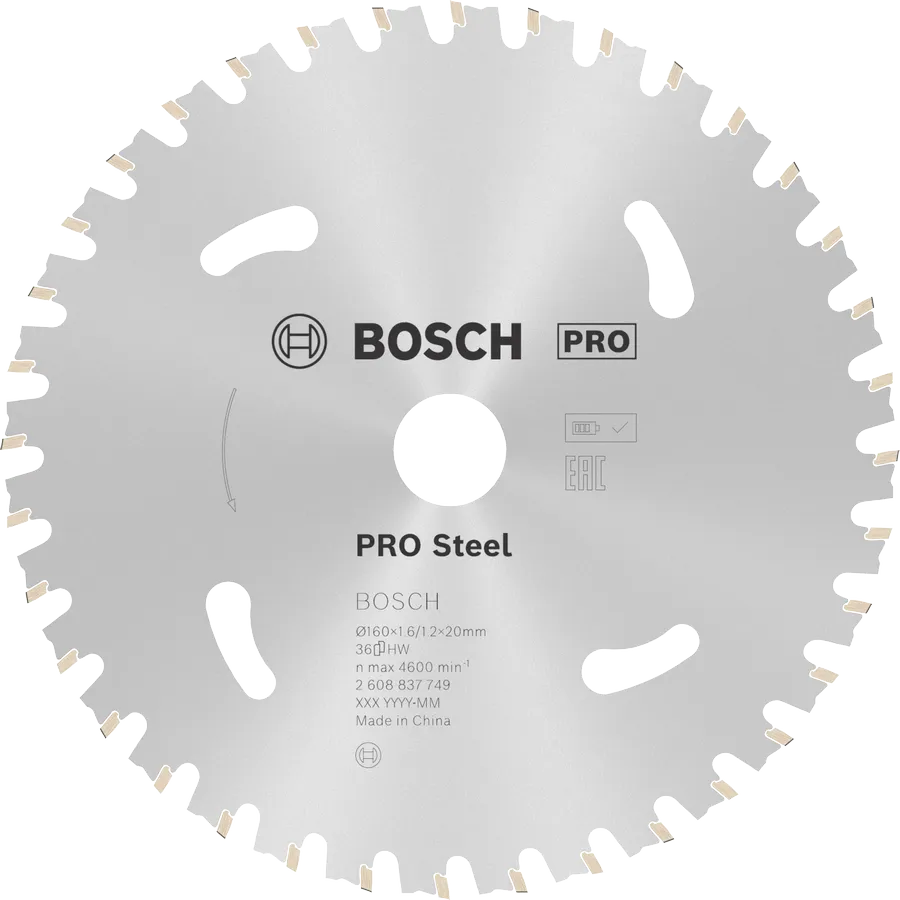Akumulátorový kotouč do okružní pily Bosch PRO Steel, 36 zubů.