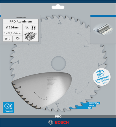 Pilový kotouč Bosch PRO Aluminum 254×30 mm.