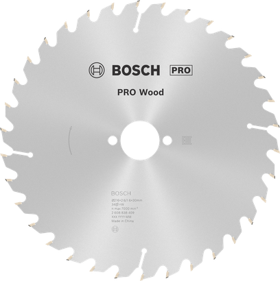Kotouč do okružní pily Bosch PRO Wood 216 mm T34 na dřevo.